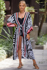 Tie Dye Belt Kimono Blouse (15 Colors) Newgew