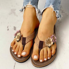 Flower Design Flat Sandals Pairmore