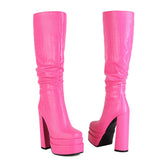 Handmade Chunky Heels Shoes Newgew