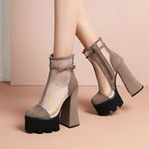 2022 Faux Suede Platform Ankle Boots Newgew