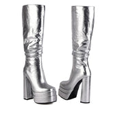 Platform Knee High Boots Newgew