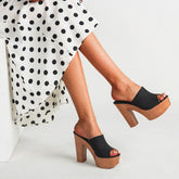 Platform Heel Chunky Heel Sandals Newgew