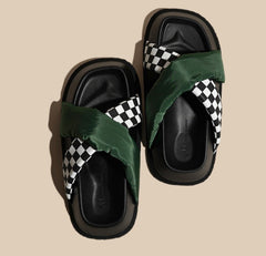 Casual Wear checkerboard sandals Newgew