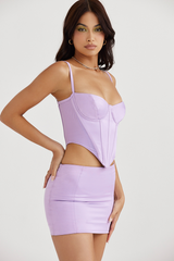 Tamsin Orchid Purple Herringbone Corset Newgew