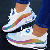 Lace-Up Round Toe Low-Cut Upper Color Block Sneakers Pairmore