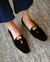 Suede Square Toes Loafers Slip-on Newgew