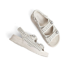 Thick Bottom Sweet Tweed Sandals Newgew