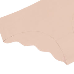 Seamless Solid Color Scalloped Edge Panties NewGew