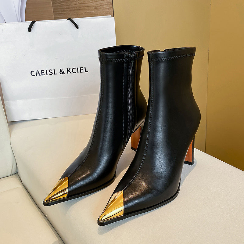 Fable Cap Toe Boots Black NEW GEW