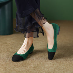 Fajr Cap Toe Emerald Green Flats NEW GEW