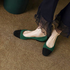 Fajr Cap Toe Emerald Green Flats NEW GEW