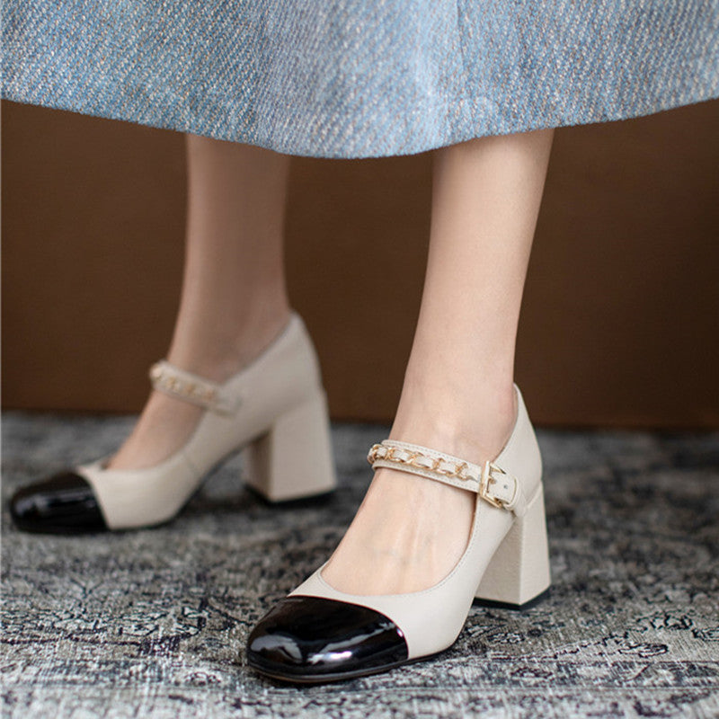 Zoe Chunky Heel Mary Janes Newgew