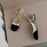 Frady Cap Toe Slingback Flats Silver Newgew