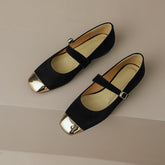 Fanny Black Suede Mary Jane Shoes NEW GEW