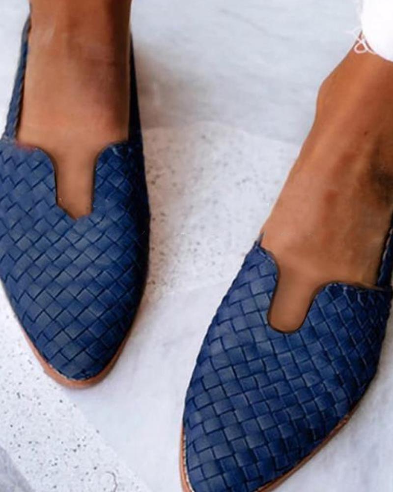 Solid Esparto Upper Flat Sandals Newgew