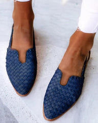 Solid Esparto Upper Flat Sandals Newgew