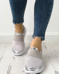 Mesh Fabric Splicing Breathable Sport Sneakers Newgew