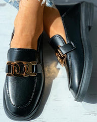 Metal Decor Slip-on Flats Newgew