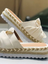 Women Casual Daily Comfy Bowknot Slip On Sandals Newgew