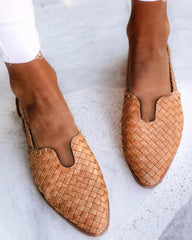 Solid Esparto Upper Flat Sandals Newgew