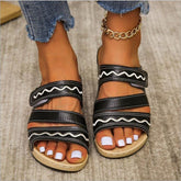 Leather Low Heel Sandals Newgew