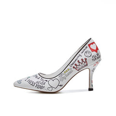 Berna Emoji Print Heels Newgew