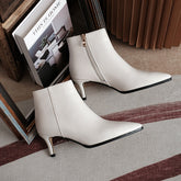 Allison Pointed Toe Kitten Heel Booties Newgew