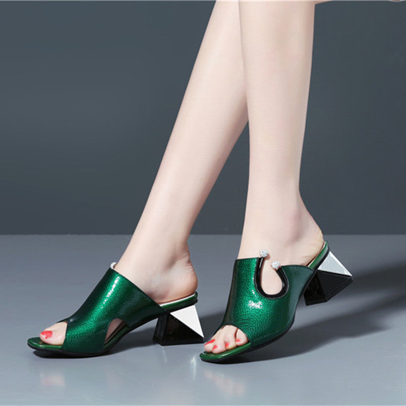 Handmade Gladiator Slides Sandals Heels Newgew