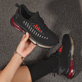 Minimalist Lace-up Front Knit Running Shoes Newgew