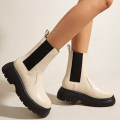 Thick-soled British Style Chelsea Boots Newgew