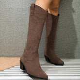 Retro Embroidered Western Boots Newgew