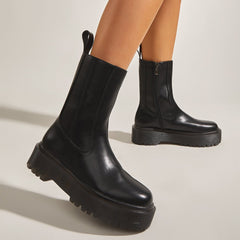 Thick-soled British Style Chelsea Boots Newgew