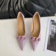Chain Decorative Pointed Stilettos Heels Newgew