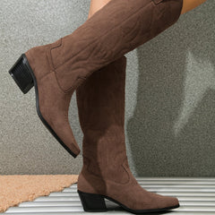 Retro Embroidered Western Boots Newgew