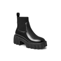 Thick-soled Chelsea Knitted Tube Boots Newgew