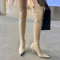 Pointed Toe Stiletto Heel Over-the-knee Boots Newgew