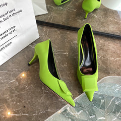 Square Decorated Pointed Stilettos Heels Newgew