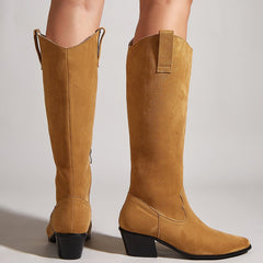 Retro Side Zipper Knight Boots Newgew