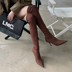 Pointed Toe Stiletto Heel Over-the-knee Boots Newgew