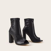 Open Mouth Heeled Boots Newgew