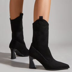 Pure Color Minimalist Short Boots Newgew