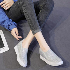 Rhinestone Wedge Sneakers Newgew