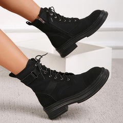 Thick Soled Round Toe Martin Boots Newgew