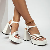 Super High Heel Buckle Strap Sandals Newgew