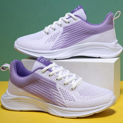Front Lace-up Fly Knit Sneakers Newgew