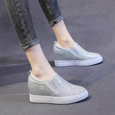 Rhinestone Wedge Sneakers Newgew