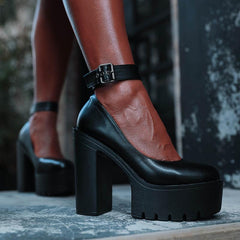 Waterproof Platform Thick High Heels Newgew