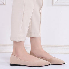 Suede Minimalist Point Toe Flats Newgew