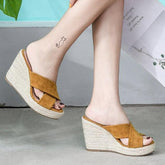 Minimalist Wedge Slide Sandals Newgew