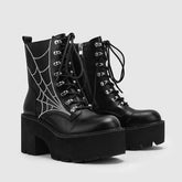 Halloween Chain Thick Soled Waterproof Platform Thick High Heel Boots Newgew